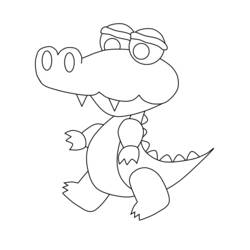Dessin à colorier: Alligator (Animaux) #394 - Coloriages à Imprimer Gratuits