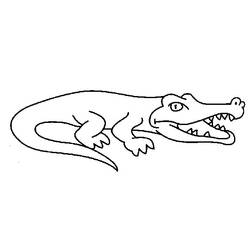 Dessin à colorier: Alligator (Animaux) #413 - Coloriages à Imprimer Gratuits