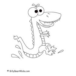 Dessin à colorier: Alligator (Animaux) #454 - Coloriages à Imprimer Gratuits