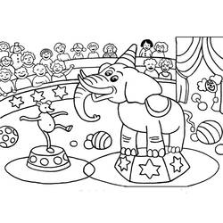 Dessin à colorier: Animaux de cirque (Animaux) #20789 - Coloriages à Imprimer Gratuits
