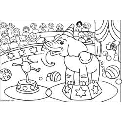 Dessin à colorier: Animaux de cirque (Animaux) #20806 - Coloriages à Imprimer Gratuits