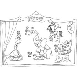 Dessin à colorier: Animaux de cirque (Animaux) #20952 - Coloriages à Imprimer Gratuits