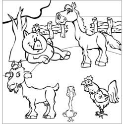 Dessin à colorier: Animaux de la ferme (Animaux) #21499 - Coloriages à Imprimer Gratuits