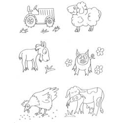 Dessin à colorier: Animaux de la ferme (Animaux) #21570 - Coloriages à Imprimer Gratuits