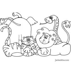 Dessin à colorier: Animaux sauvages / de la jungle (Animaux) #21085 - Coloriages à Imprimer Gratuits