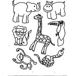 Dessin à colorier: Animaux sauvages / de la jungle (Animaux) #21090 - Coloriages à Imprimer Gratuits