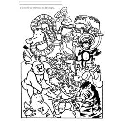 Dessin à colorier: Animaux sauvages / de la jungle (Animaux) #21091 - Coloriages à Imprimer Gratuits