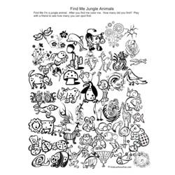 Dessin à colorier: Animaux sauvages / de la jungle (Animaux) #21315 - Coloriages à Imprimer Gratuits