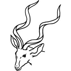 Dessin à colorier: Antilope (Animaux) #22590 - Coloriages à Imprimer Gratuits