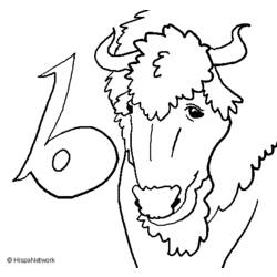 Dessin à colorier: Bison (Animaux) #1223 - Coloriages à Imprimer Gratuits