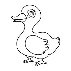 Dessin à colorier: Canard (Animaux) #1507 - Coloriages à Imprimer Gratuits