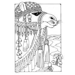 Dessin à colorier: Chameau (Animaux) #1694 - Coloriages à Imprimer Gratuits