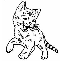 Dessin à colorier: Chat (Animaux) #1904 - Coloriages à Imprimer Gratuits