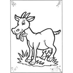 Dessin à colorier: Chèvre (Animaux) #2384 - Coloriages à Imprimer Gratuits