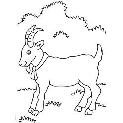Dessin à colorier: Chèvre (Animaux) #2403 - Coloriages à Imprimer Gratuits