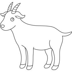 Dessin à colorier: Chèvre (Animaux) #2467 - Coloriages à Imprimer Gratuits