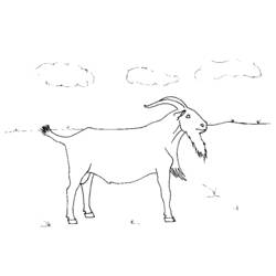 Dessin à colorier: Chèvre (Animaux) #2474 - Coloriages à Imprimer Gratuits