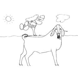 Dessin à colorier: Chèvre (Animaux) #2495 - Coloriages à Imprimer Gratuits