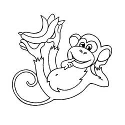 Dessin à colorier: Chimpanzé (Animaux) #2768 - Coloriages à Imprimer Gratuits