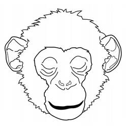 Dessin à colorier: Chimpanzé (Animaux) #2773 - Coloriages à Imprimer Gratuits