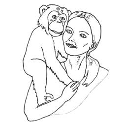 Dessin à colorier: Chimpanzé (Animaux) #2797 - Coloriages à Imprimer Gratuits