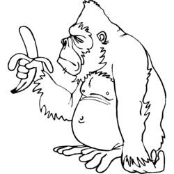 Dessin à colorier: Chimpanzé (Animaux) #2828 - Coloriages à Imprimer Gratuits