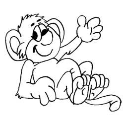 Dessin à colorier: Chimpanzé (Animaux) #2831 - Coloriages à Imprimer Gratuits