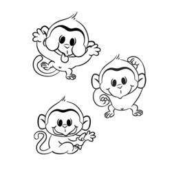 Dessin à colorier: Chimpanzé (Animaux) #2842 - Coloriages à Imprimer Gratuits