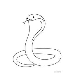 Dessin à colorier: Cobra (Animaux) #3227 - Coloriages à Imprimer Gratuits