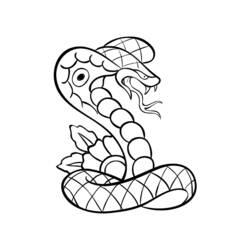 Dessin à colorier: Cobra (Animaux) #3255 - Coloriages à Imprimer Gratuits