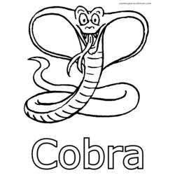 Dessin à colorier: Cobra (Animaux) #3289 - Coloriages à Imprimer Gratuits