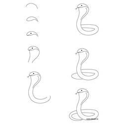 Dessin à colorier: Cobra (Animaux) #3375 - Coloriages à Imprimer Gratuits