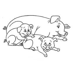 Dessin à colorier: Cochon (Animaux) #3601 - Coloriages à Imprimer Gratuits