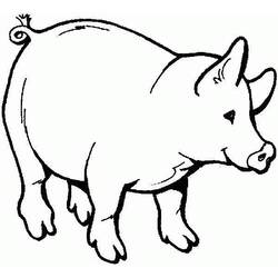 Dessin à colorier: Cochon (Animaux) #3610 - Coloriages à Imprimer Gratuits