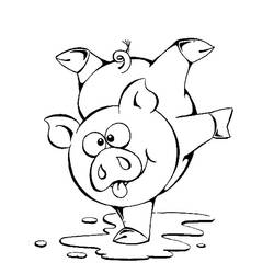 Dessin à colorier: Cochon (Animaux) #3627 - Coloriages à Imprimer Gratuits