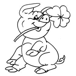Dessin à colorier: Cochon (Animaux) #3649 - Coloriages à Imprimer Gratuits