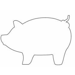 Dessin à colorier: Cochon (Animaux) #3664 - Coloriages à Imprimer Gratuits