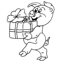 Dessin à colorier: Cochon (Animaux) #3718 - Coloriages à Imprimer Gratuits