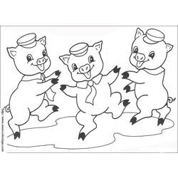 Dessin à colorier: Cochon (Animaux) #3728 - Coloriages à Imprimer Gratuits