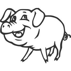 Dessin à colorier: Cochon (Animaux) #3769 - Coloriages à Imprimer Gratuits