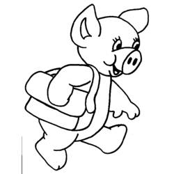 Dessin à colorier: Cochon (Animaux) #3777 - Coloriages à Imprimer Gratuits