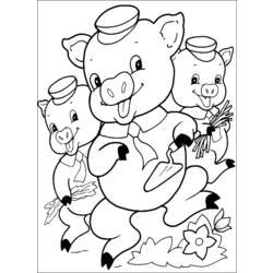 Dessin à colorier: Cochon (Animaux) #3782 - Coloriages à Imprimer Gratuits