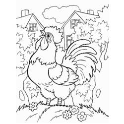 Dessin à colorier: Coq (Animaux) #4101 - Coloriages à Imprimer Gratuits