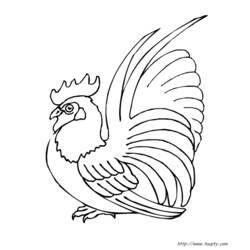 Dessin à colorier: Coq (Animaux) #4159 - Coloriages à Imprimer Gratuits