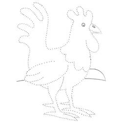 Dessin à colorier: Coq (Animaux) #4210 - Coloriages à Imprimer Gratuits