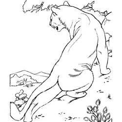 Dessin à colorier: Cougar (Animaux) #4412 - Coloriages à Imprimer Gratuits