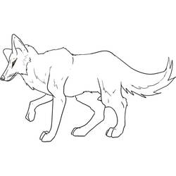 Dessin à colorier: Coyote (Animaux) #4484 - Coloriages à Imprimer Gratuits