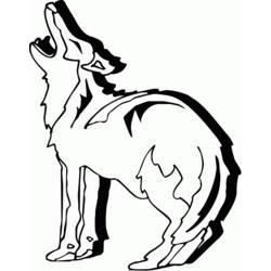 Dessin à colorier: Coyote (Animaux) #4505 - Coloriages à Imprimer Gratuits