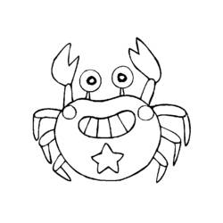 Dessin à colorier: Crabe (Animaux) #4584 - Coloriages à Imprimer Gratuits