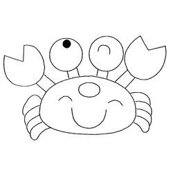 Dessin à colorier: Crabe (Animaux) #4598 - Coloriages à Imprimer Gratuits